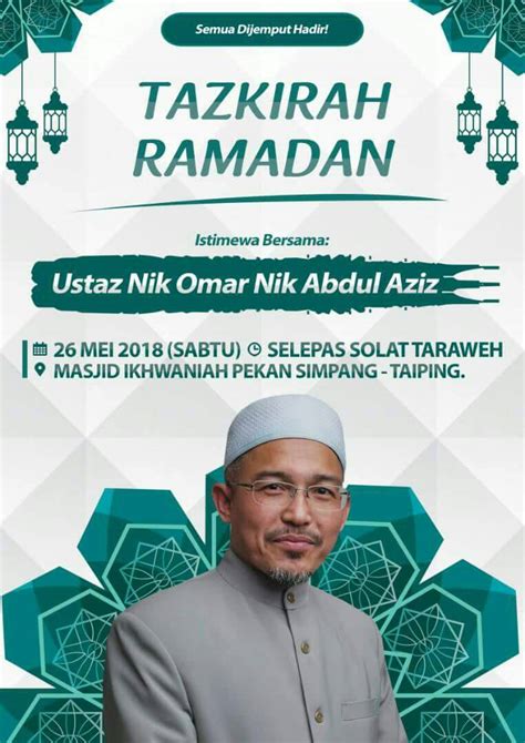 Kuliah magrib ustaz nik omar nik abdul aziz setelah dilantik menjadi calon pru14 подробнее. Ustaz Nik Omar datang ke Dun Changkat Jering,26 Mei ini ...