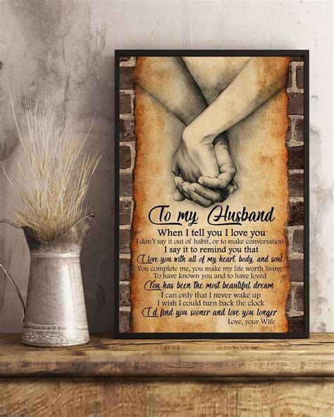 Check spelling or type a new query. Perfect Gifts For Husband - To My Husband Poster by ...