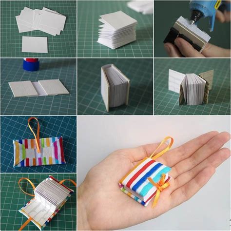 Make your own fun and cute notebooks with this diy mini notebooks tutorial. DIY Cute Little Notebook Keychain