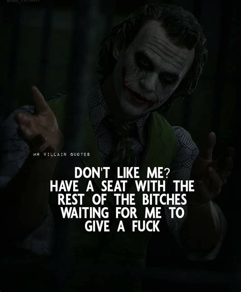Pin by 𝓐𝓛𝓲 on mr_villain_quotes | Best joker quotes, Villain quote ...