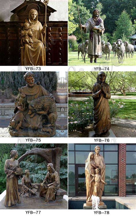 Burying a statue of st. Life Size Bronze St Joseph Garden Statue Religious ...