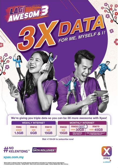 Sometimes our email ends up in your spam folder. Xpax Users Getting Triple Data - Celcom's #NoKelentong ...