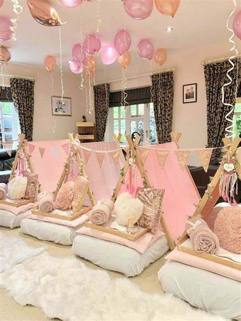 Room pajama party decoration ideas for adults. Family sleep overs adults too | Girls sleepover party ...