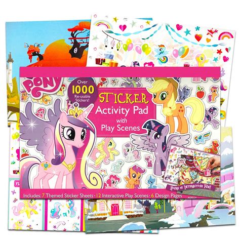 One side sticky, the other side smooth. My Little Pony Ultimate Sticker Activity Book for Girls ...