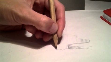 How do i draw in 3d using a pencil on paper? How to draw 3d stone hole on a4 paper - YouTube
