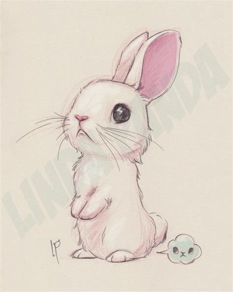 Collection de dessins de lapins à colorier pour pâques. Kawaii Bunny Kunstdruck | Dessin kawaii, Dessins mignons ...