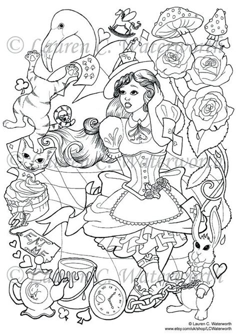 Guardian angel coloring pages free angel coloring pages pages. Adult Colouring Page 'Absolutley Alice' by LCWaterworth # ...