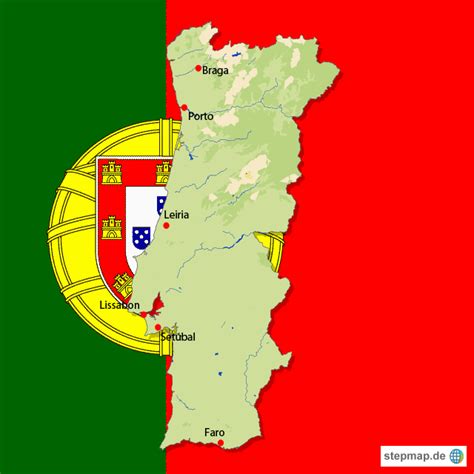 Major destinations of portugal are lisbon, algarve. Karte Portugal von Rolf - Landkarte für Portugal