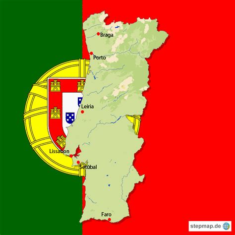 Portugal is the westernmost country of europe and is one of the top 20 most visited countries of the world. Karte Portugal von Rolf - Landkarte für Portugal