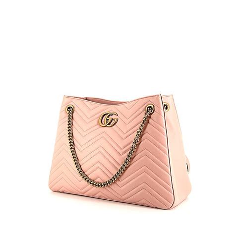 Parure cabochon « fillette aux livre perle rose». Sac cabas Gucci GG Marmont 342042 | Collector Square