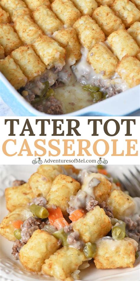Who remembers this one from childhood? How to make a classic tater tot casserole with ground beef ...