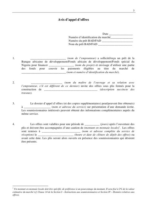 Ne croyez pas que le chômage ne touchera que les autres et que vos recherches seront efficaces et rapides. lettre type appel d'offre - Les lettres types