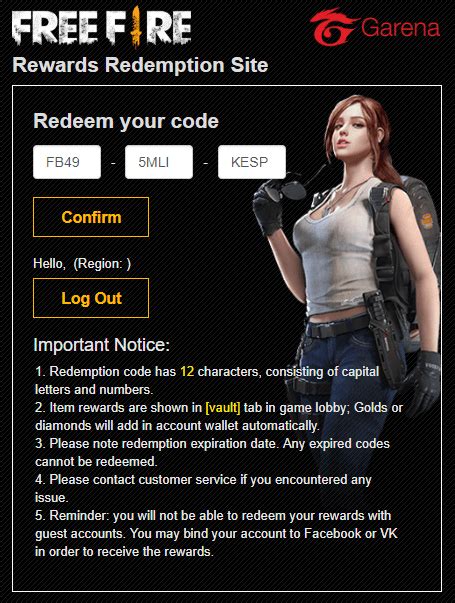 Redemption code has 12 characters, consisting of capital letters and numbers. Garena Free Fire Redeem Code 2020 : Get 50% Free Diamonds ...