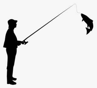 Download Fishing, Fish, Fisherman, Silhouette, Man, Outdoor - Silhouette Man Fishing, HD Png Download ...