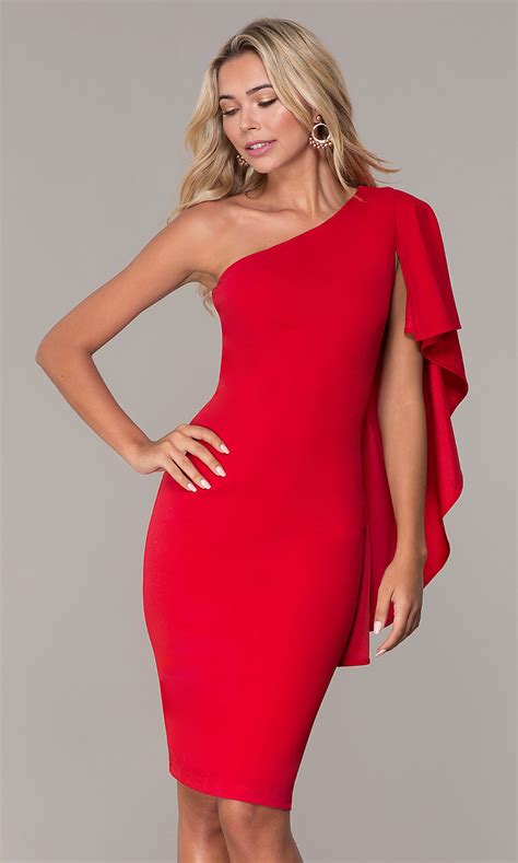 egcalvinodesigns: Off Shoulder One Sleeve Cocktail Dress