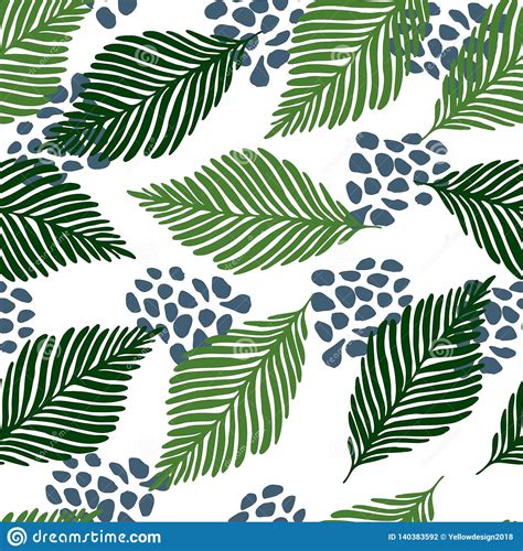 Abstract Exotic Jungle Plants Texture Wallpaper Stock ...