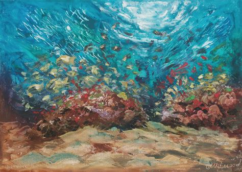 The art of ana bikic updated their cover photo. UNDERWATER PAINTING "Abstract coral reef" (was made ...