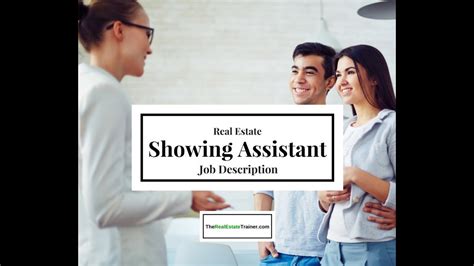 View our simple job description example for accounting assistant. A Real Estate Showing Assistant's Job Description - YouTube