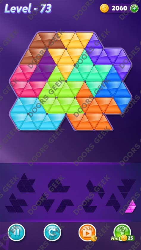 Maybe you would like to learn more about one of these? Block! Triangle Puzzle Master Level 73 Solution ~ Doors Geek