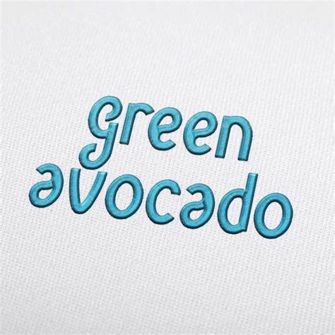 I wanted to know how fast you can assemble a complete latin character set Green Avocado - Machine Embroidery Design Fonts Download ...