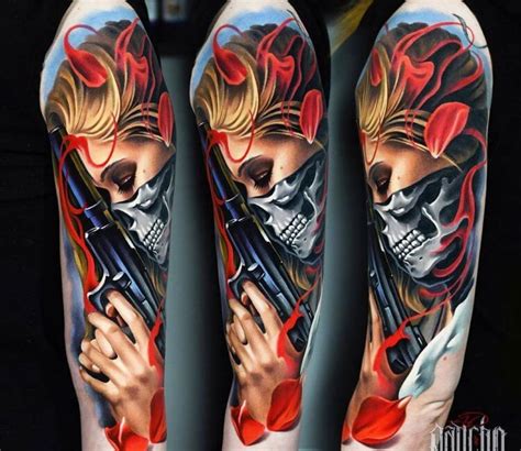 This is the gagsta bear , you better not be on his bad side ! Gangsta girl tattoo by A.d. Pancho | Girl tattoos, Gangsta ...