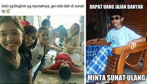 Ada 20 gudang lagu bocil sunat lucu terbaru, klik salah satu untuk download lagu mudah dan cepat. 12 Meme Kocak Sunat atau Khitan yang Bakal Bikin Cowok ...