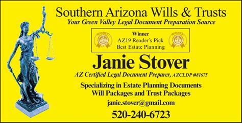 The company was started in 1916 by vern v. THURSDAY, DECEMBER 24, 2020 Ad - Southern Arizona Wills and Trusts - Sahuarita Sun