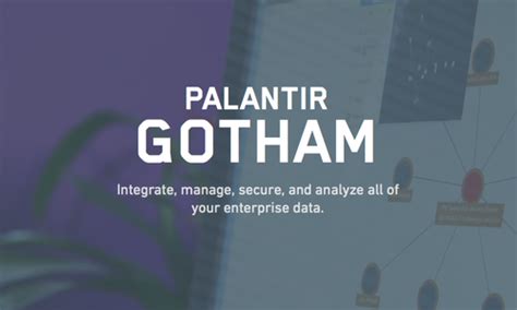 The palantir gotham platform can be configured to a customer's specific needs, utilizing any of palantir's capabilities. Palantir Gotham: Big Data Analytics software | Big data ...