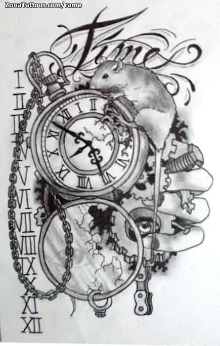 A font based on the look of an alarm clock. pocket watch tattoo - Google Search | Watch tattoos, Pocket watch tattoo, Clock tattoo