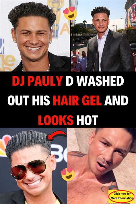 He rocked his signature spiky blowout with a red muscle shirt and. DJ Pauly D Washed out His Hair Gel and Looks Hot | Hair ...