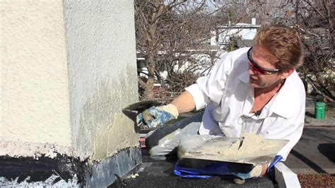 Check spelling or type a new query. Repair chimney stucco over new flashing - YouTube