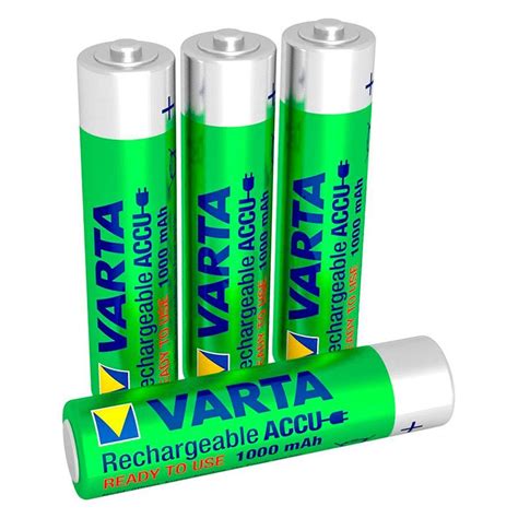 Technical data varta pulse varta pulse neo varta element varta flex storage e (3 / 6) (3 / 6). Varta Ready2Use Rechargeable AAA Batteries - 1000mAh