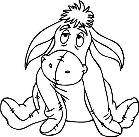 Baby sleeping pencil drawing photos. Winnie The Pooh Cute Donkey Coloring Page | Cartoon ...
