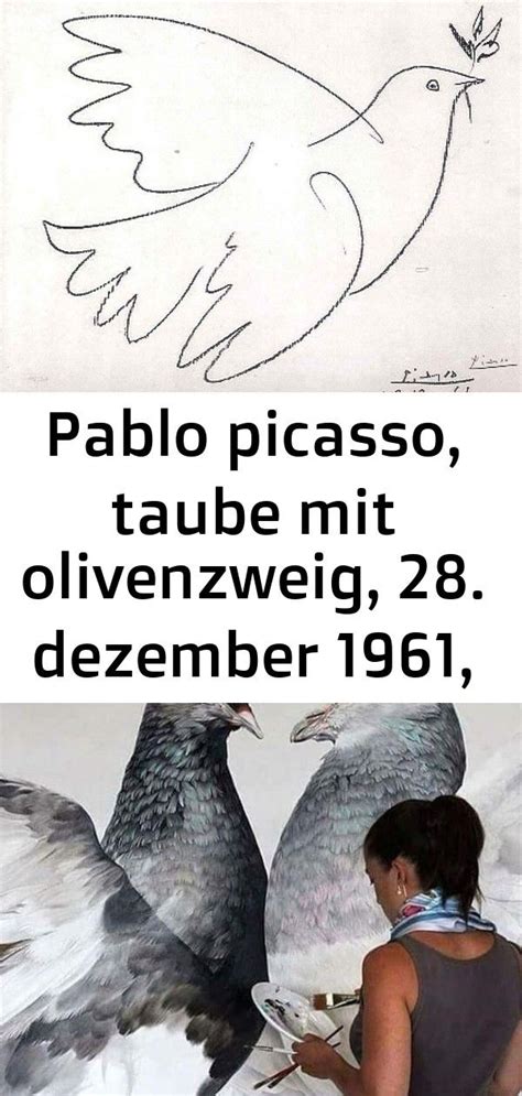 Original pablo picasso zeichnung mit signatur … zertifiziert. Pablo picasso, taube mit olivenzweig, 28. dezember 1961 ...