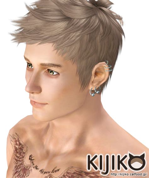 Don't reupload or claim as your own Faux hawk - hairstyle 017 Ocicat by Kijiko - Sims 3 Hairs