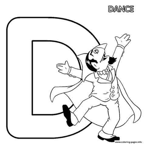 My point that first and foremost, coloring in is a fun. Dance Sesame Street In Letter D Printable Alphabet S6328 ...