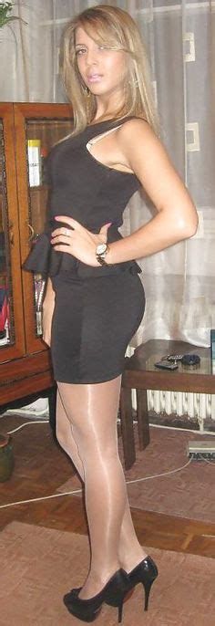 Flexible nylon posing with carmen. Cute Crossdressers