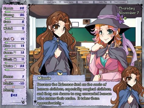 Dating sims (or dating simulations) are a video game subgenre of simulation games, usually japanese, with romantic elements. Magical Diary is a dating sim/rpg hybrid that alternates ...