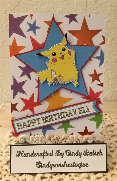 We did not find results for: Pikachu Birthday Card / Handcrafted By Cindy Babich (Cindyswishestogive 2016) | Birthday cards ...