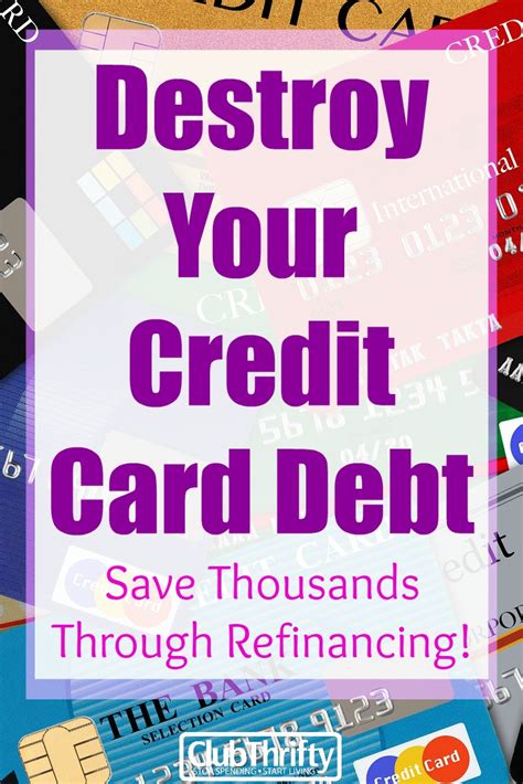 You will have to pay a balance transfer fee. 2 Easy Ways to Refinance Credit Card Debt | Club Thrifty