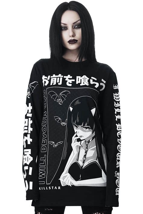 Emo fashion for teens is a fun way of showing off your music interests and personality. Sucker Long Sleeve Top - XS / Black in 2020 | Killstar ...