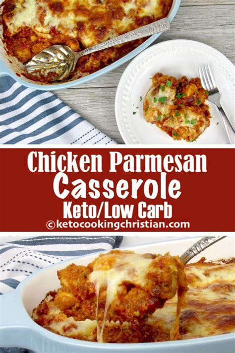 You can also freeze this casserole cooked or uncooked, depending on your preference. https://ketocookingchristian.com/chicken-parmesan ...