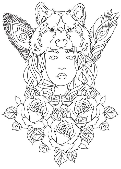 If i wasn't so incredibly busy at the moment i totally would have printed out one for me to color on the floor with my daughter. Woman - Coloring Pages for Adults