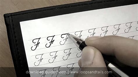 In some cultures, calligraphy on various mediums were utilized to create literary works. Learn cursive handwriting - Capital F - YouTube