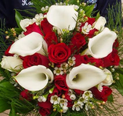 Great savings & free delivery / collection on many items. Calla lily Red Rose bouquet in Clarksville, TN - FLOWERS ...