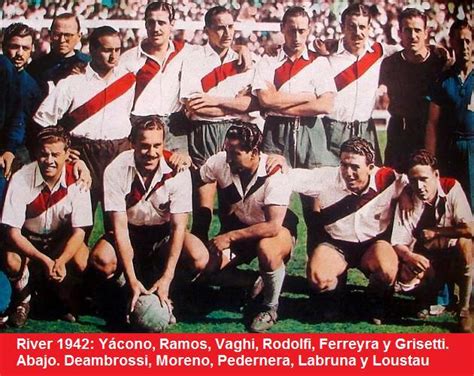 Facebook oficial de la asociación del fútbol argentino. Ser de River.: Amistosos del año 1942-Aparece La Maquina.