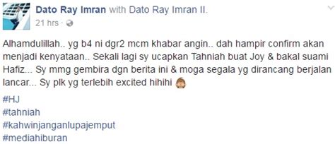 Последние твиты от dato' ray imran (@datorayimran). Ini Respon Mengejutkan Dari Bekas Suami, Setelah Joy Revfa ...