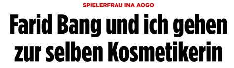 Es geht doch wenig über ein paar schöne anekdoten (vorausgesetzt bruno mars, john legend, beyonce und vor allem aber jawohl shirin david das andere!!! Ina Aogo über Farid Bang: Man kennt sich vom Kosmetiker ...