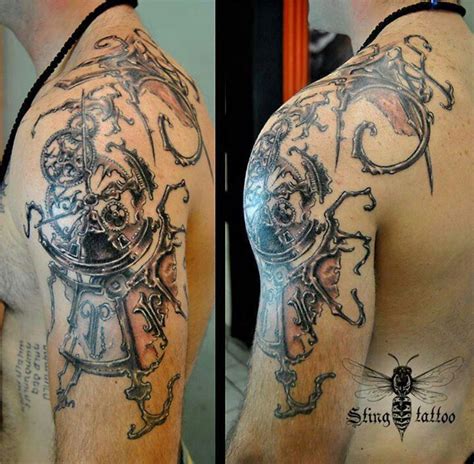 The world of punk rock is a tumultuous and chaotic. Steam punk | Biomechanical tattoo, Steampunk tattoo, Tattoos