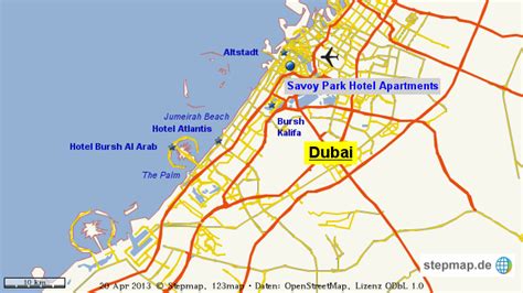 View dubai's streets, famous destinations as well satellite views of dubai, uae on the map. StepMap - Stadtplan Dubai - Landkarte für Welt